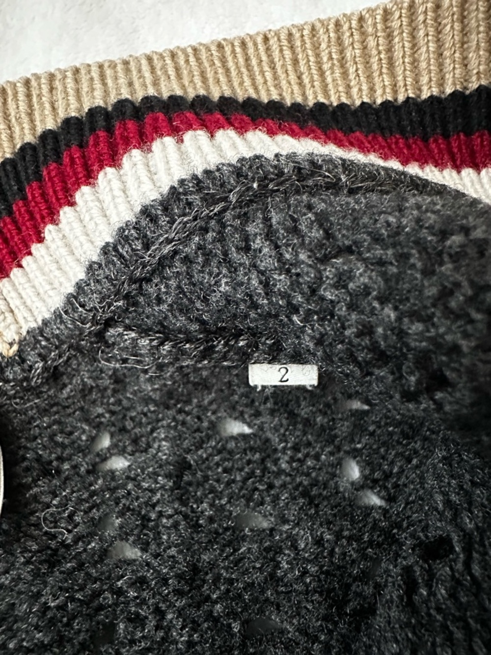 Sandro Monogram  varsity stripe Cardigan Medium - Picture 11 of 14
